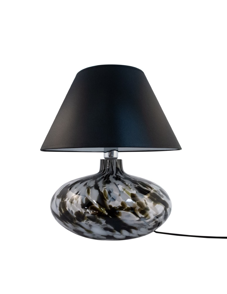 Lampy stołowe z abażurem - Zuma Line stołowa ADANA KREZLE czarny abażur 1xE27 5525BK - produkt kolory-swiatla.pl 2