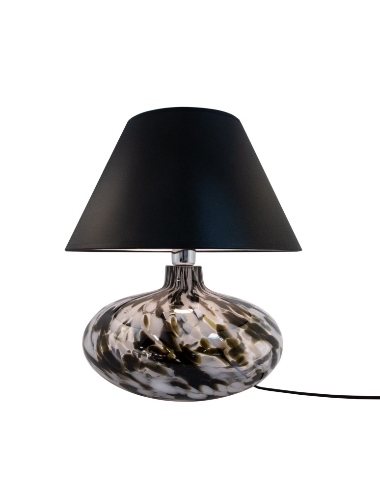 Lampy stołowe z abażurem - Zuma Line stołowa ADANA KREZLE czarny abażur 1xE27 5525BK - produkt kolory-swiatla.pl 1