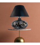 Lampy stołowe z abażurem - Zuma Line stołowa ADANA KREZLE czarny abażur 1xE27 5525BK - produkt 3