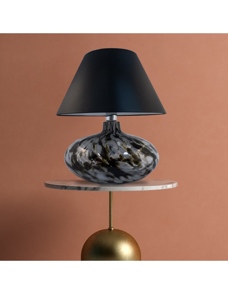 Lampy stołowe z abażurem - Zuma Line stołowa ADANA KREZLE czarny abażur 1xE27 5525BK - produkt kolory-swiatla.pl 3
