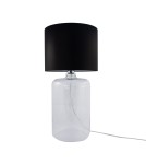 Lampy stołowe z abażurem - Zuma Line stołowa AMARSA transparentna podstawa abażur czarny 1xE27 5507BK - produkt 2
