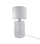 Lampy stołowe z abażurem - Zuma Line stołowa AMARSA transparentna podstawa abażur biały 1xE27 5506WH - produkt 2