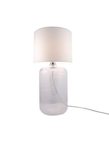 Zuma Line stołowa AMARSA transparentna podstawa abażur biały 1xE27 5506WH