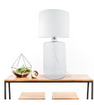 Lampy stołowe z abażurem - Zuma Line stołowa AMARSA transparentna podstawa abażur biały 1xE27 5506WH - produkt 3