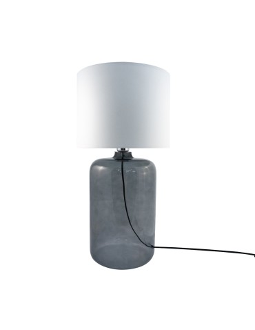 Zuma Line stołowa AMARSA transparentno grafitowa podstawa abażur biały 1xE27 5509WH - produkt 2