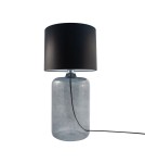 Lampy stołowe z abażurem - Zuma Line stołowa AMARSA transparentno grafitowa podstawa abażur czarny 1xE27 5510BK - produkt 2