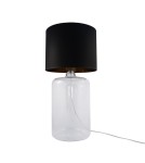 Lampy stołowe z abażurem - Zuma Line stołowa AMARSA transparentna podstawa abażur czarno złoty 1xE27 5508BKGO - produkt 2