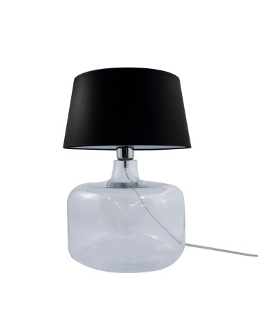 Zuma Line stołowa BATUMI transparentna podstawa abażur czarny 1xE27 5528BK - produkt 2