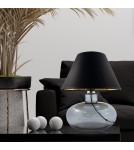 Lampy stołowe z abażurem - Zuma Line stołowa MERSIN Grafit 1xE27 5517BKGO - produkt 3