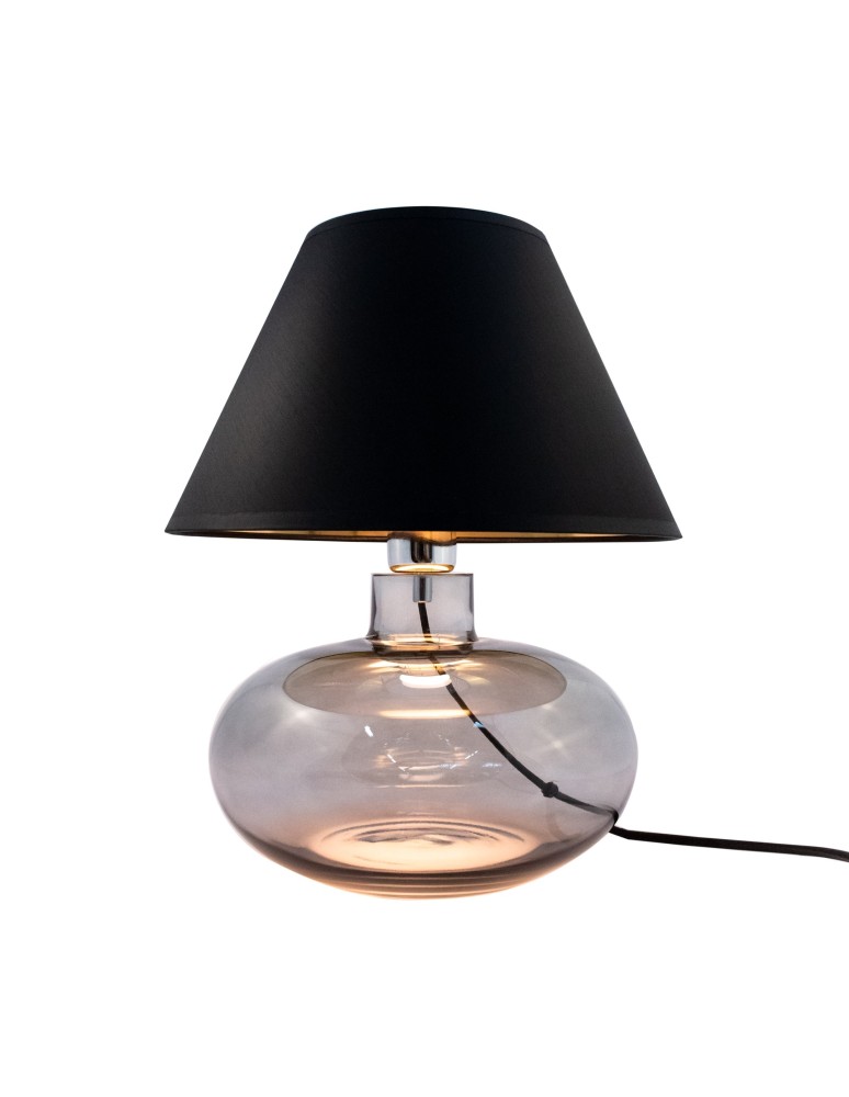 Lampy stołowe z abażurem - Zuma Line stołowa MERSIN Grafit 1xE27 5517BKGO - produkt kolory-swiatla.pl 1