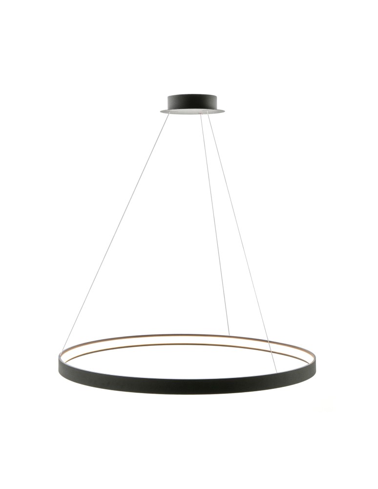 Lampy wiszące okręgi - Zuma Line Wisząca CIRCLE LED 70W 3000K śr 110cm dł. linek 250cm LA0722/1 - BK - produkt kolory-swiatla.pl 1