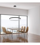 Lampy wiszące okręgi - Zuma Line Wisząca CIRCLE LED 50W 3000K śr 78cm dł. linek 250cm LA0721/1 - BK - product 6