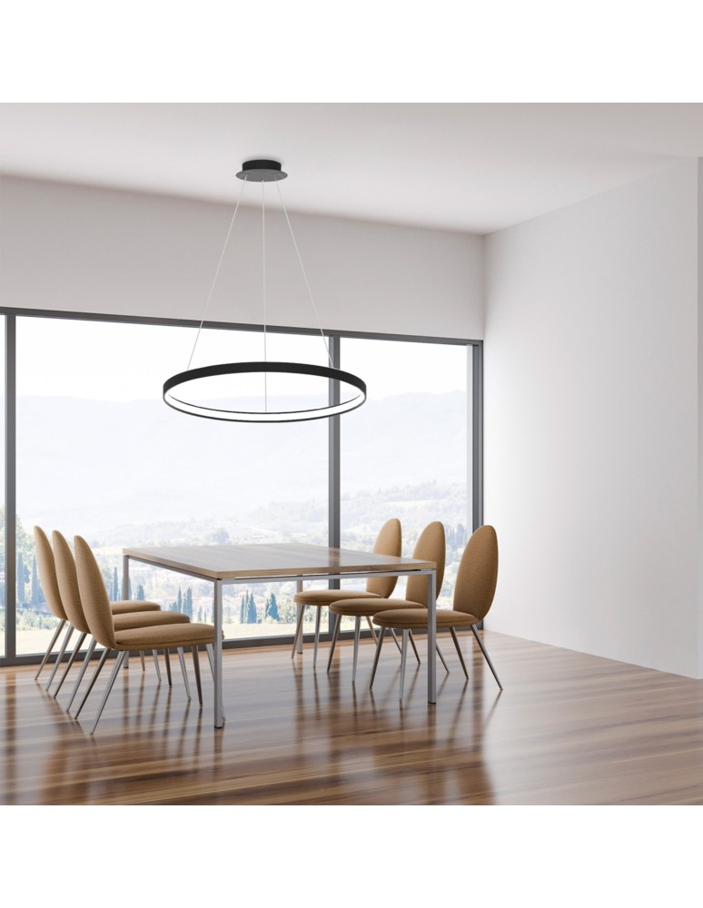 Zuma Line Wisząca CIRCLE LED 50W 3000K śr 78cm dł. linek 250cm LA0721/1 - BK
