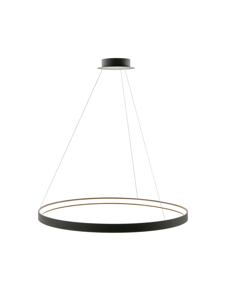 Lampy wiszące okręgi - Zuma Line Wisząca CIRCLE LED 50W 3000K śr 78cm dł. linek 250cm LA0721/1 - BK - produkt kolory-swiatla.pl 1