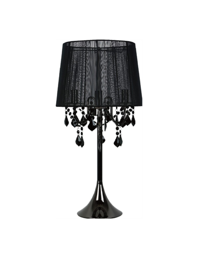 Lampy stołowe glamour - Light Prestige Mona biurkowa czarna 3xE14 czarny LP-5005/1T czarna - produkt kolory-swiatla.pl 1