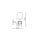 Kinkiety z abażurem - Light Prestige Mona kinkiet czarny 1xE14 czarny LP-5005/1W czarny - produkt 2