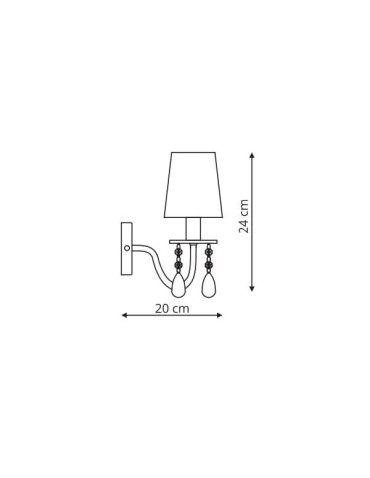 Light Prestige Mona kinkiet czarny 1xE14 czarny LP-5005/1W czarny - produkt 2