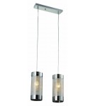 Lampy wiszące podwójne - Light Prestige Monte 2 wisząca 2xE27 srebrny, transparentny LP-1305/2P - produkt 1
