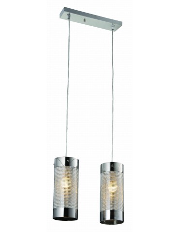 Light Prestige Monte 2 wisząca  2xE27 srebrny, transparentny LP-1305/2P