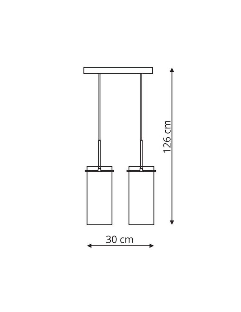 Lampy wiszące podwójne - Light Prestige Monte 2 wisząca 2xE27 srebrny, transparentny LP-1305/2P - produkt kolory-swiatla.pl 2