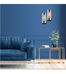 Lampy wiszące podwójne - Light Prestige Monte 2 wisząca 2xE27 srebrny, transparentny LP-1305/2P - produkt 4