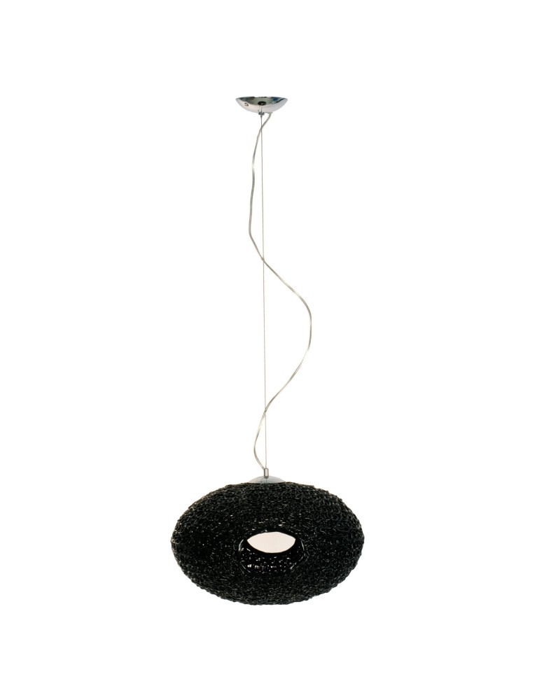 Lampy wiszące - Light Prestige Neste wisząca czarna 1xE27 czarny, srebrny LP-1802/1P czarna - produkt kolory-swiatla.pl 1