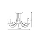 Żyrandole świecznikowe - Light Prestige Perła 3 wisząca czarna 3xE14 czarny LP-020/3P black - product 3