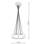 Lampy wiszące - Light Prestige Punto 7 wisząca grafit 7xE14 grafitowy LP-22872/7P grafit - product 2