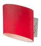 Kinkiety - Light Prestige Saragossa kinkiet czerwony 1xG9 biały, srebrny LP-B 1111/1 czer. - product 1