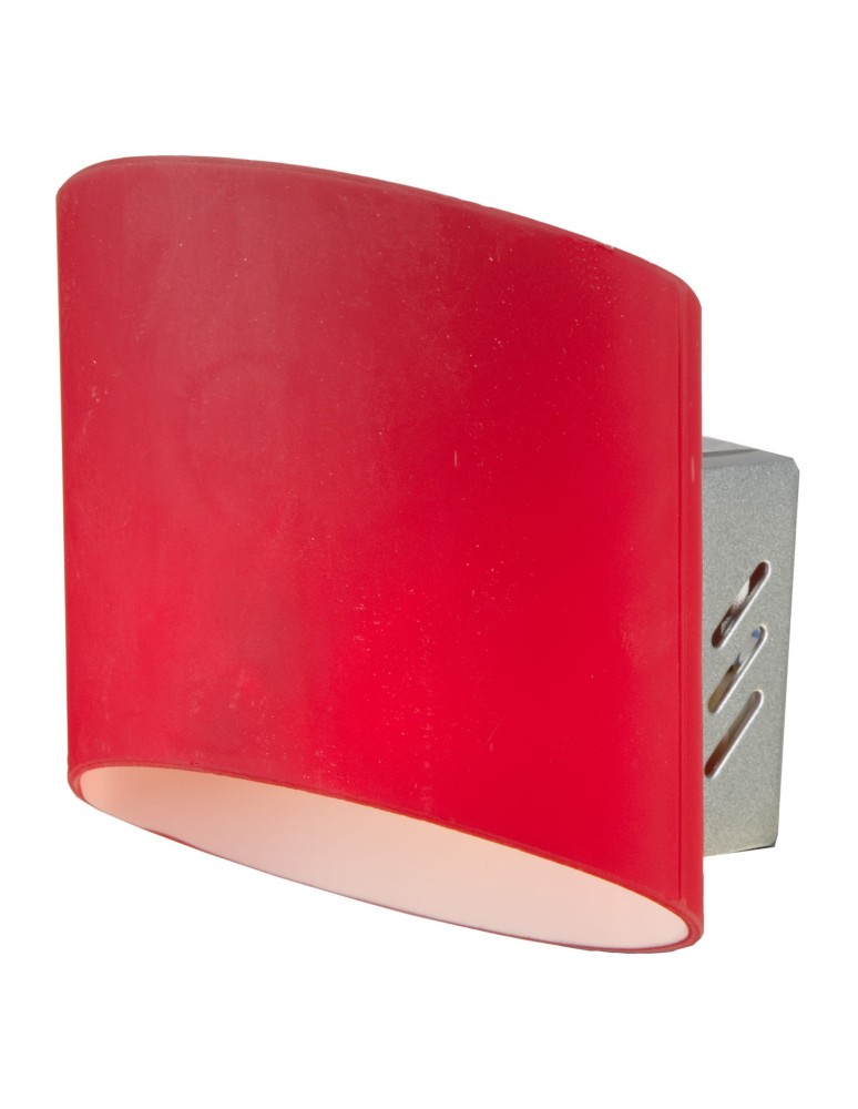 Kinkiety - Light Prestige Saragossa kinkiet czerwony 1xG9 biały, srebrny LP-B 1111/1 czer. - produkt kolory-swiatla.pl 1