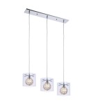 Lampy wiszące - Light Prestige Spark 1 wisząca transparentna 1xG9 srebrny, transparentny LP-5193/1P transp - produkt 2