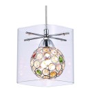 Lampy wiszące - Light Prestige Spark 1 wisząca transparentna 1xG9 srebrny, transparentny LP-5193/1P transp - produkt 9