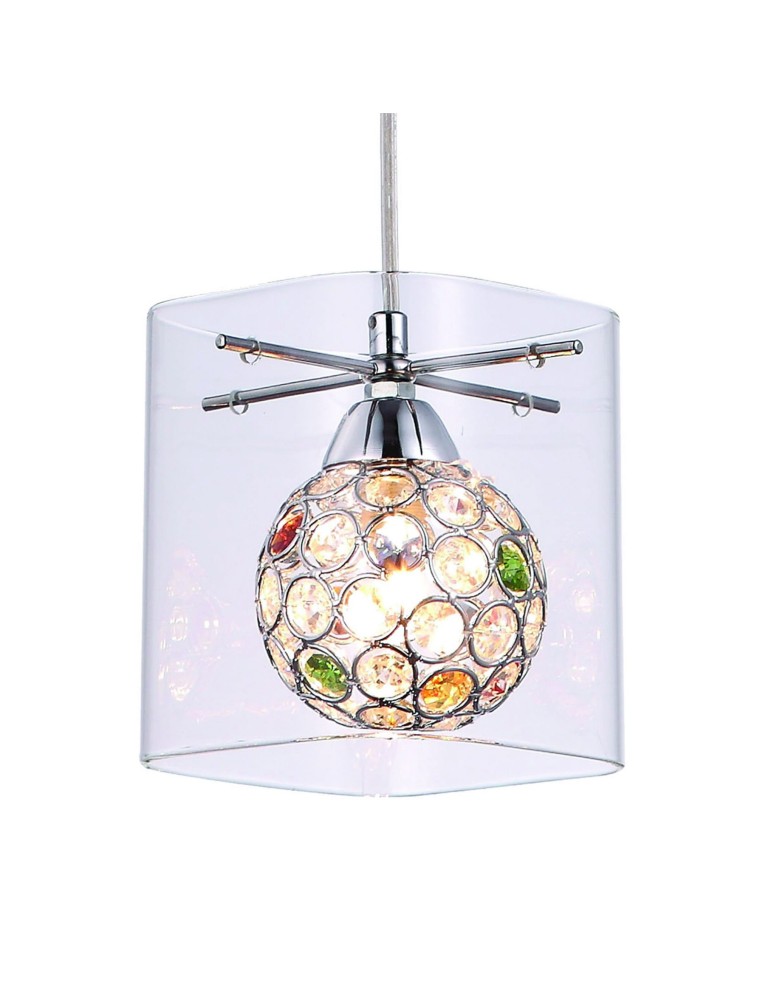 Lampy wiszące - Light Prestige Spark 1 wisząca transparentna 1xG9 srebrny, transparentny LP-5193/1P transp - produkt kolory-swiatla.pl 9