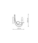 Kinkiety świecznikowe - Light Prestige Perła kinkiet biała 1xE14 biały LP-020/1W white - product 3