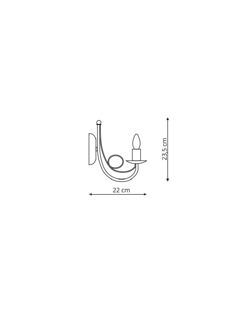 Light Prestige Perła kinkiet biała 1xE14 biały LP-020/1W white