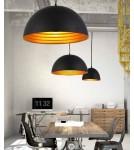 Lampy wiszące - Azzardo MODENA 50 BLACK/GOLD 1xE27 Wisząca Czarny/Złoty AZ1395 - product 2