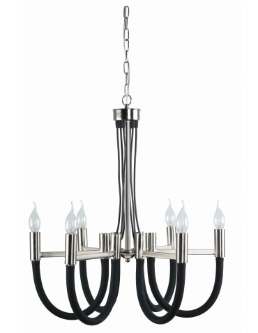 Light Prestige Como wisząca czarna 6xE14 Czarny/Nikiel LP-90103/6P BK
