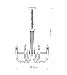 Żyrandole świecznikowe - Light Prestige Como wisząca czarna 6xE14 Czarny/Nikiel LP-90103/6P BK - product 3