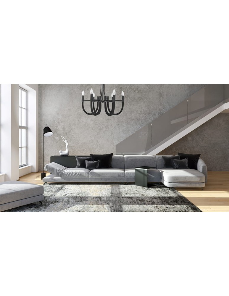 Light Prestige Como wisząca czarna 6xE14 Czarny/Nikiel LP-90103/6P BK