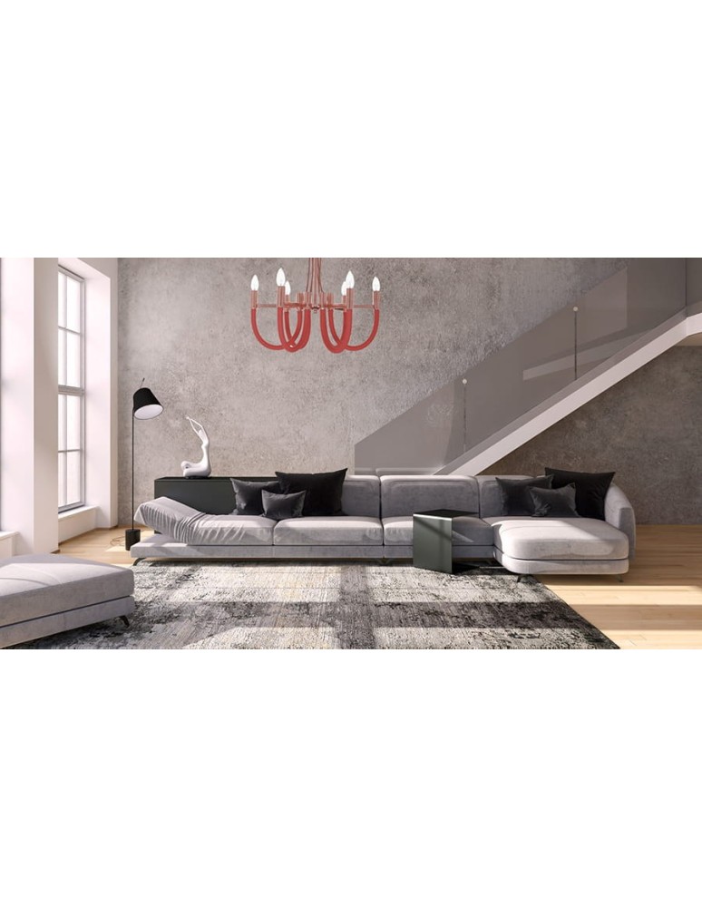 Light Prestige Como wisząca czarna 6xE14 Czarny/Nikiel LP-90103/6P BK