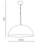 Lampy wiszące - Azzardo MODENA 50 BLACK/GOLD 1xE27 Wisząca Czarny/Złoty AZ1395 - product 3
