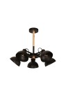 Light Prestige Terme 5 wisząca E27 czarny, drewno LP-4404/5P