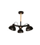 Lampy wiszące - Light Prestige Terme 5 wisząca E27 czarny, drewno LP-4404/5P - product 2