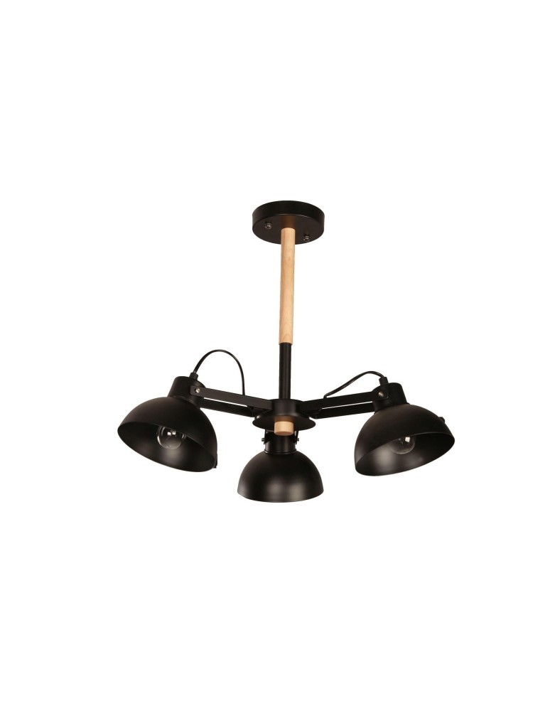 Light Prestige Terme 5 wisząca E27 czarny, drewno LP-4404/5P