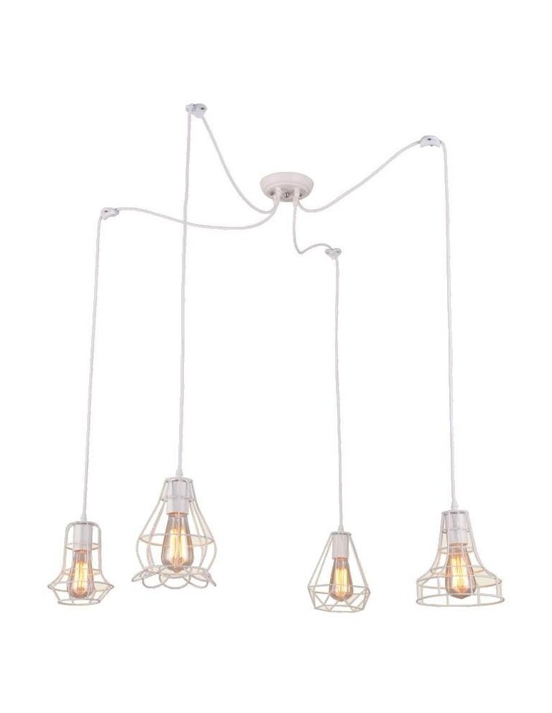 Lampy wiszące pająki - Light Prestige Imperia 4 wisząca biała E27 biały LP-2309/4P WH - produkt kolory-swiatla.pl 1