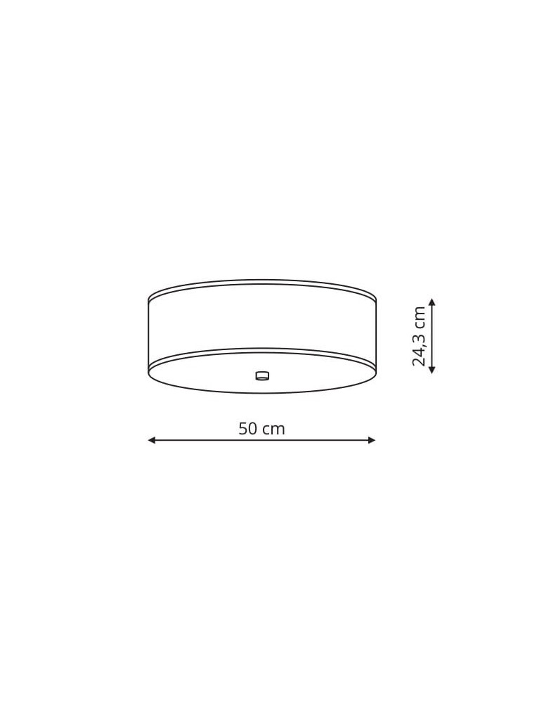 Lampy sufitowe - Light Prestige Girona plafon biały 50cm E27 biały LP-2190/3C-50 WH - product kolory-swiatla.pl 2