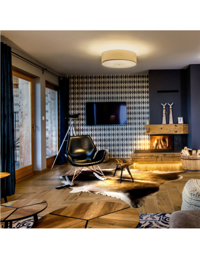 Lampy sufitowe - Light Prestige Girona plafon biały 50cm E27 biały LP-2190/3C-50 WH - product kolory-swiatla.pl 3