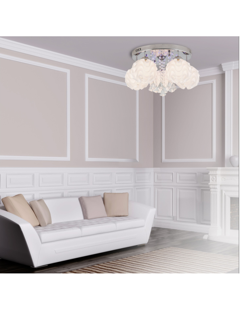 Light Prestige Sada 5 plafon E14 biały, srebrny LP-119/5C