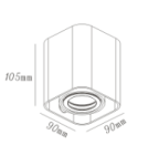 Oprawy sufitowe na wymienne źródło światła - Light Prestige Merano 1 natynkowa GU10 biały LP-2790/1SM WH - produkt 3