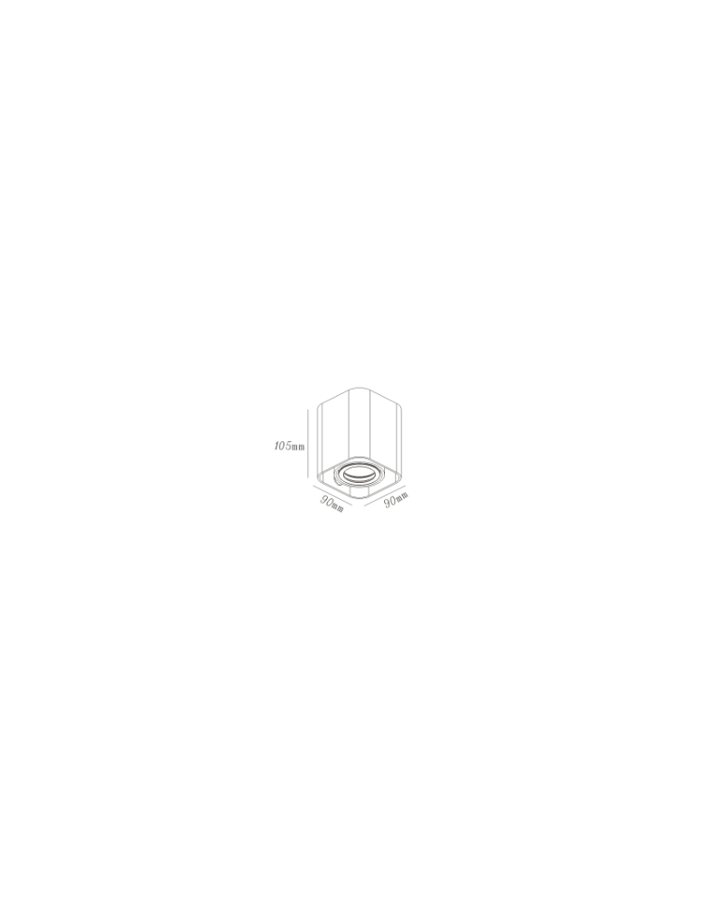 Light Prestige Merano 1 natynkowa GU10 biały LP-2790/1SM WH